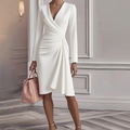 Mia V-Neck Long-Sleeve Dress