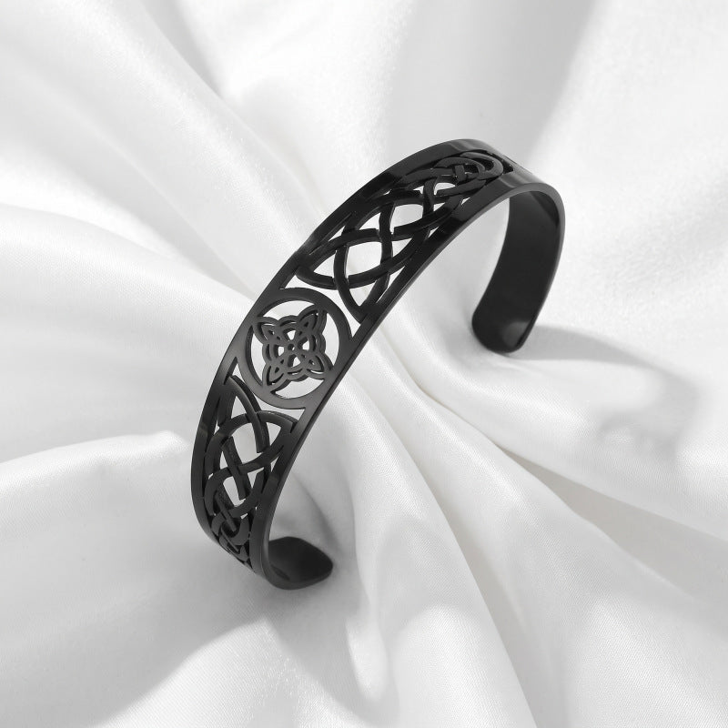 Ethnic style pattern open bracelet