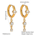 Geometric Tassel Drop Earrings with Diamond Accent