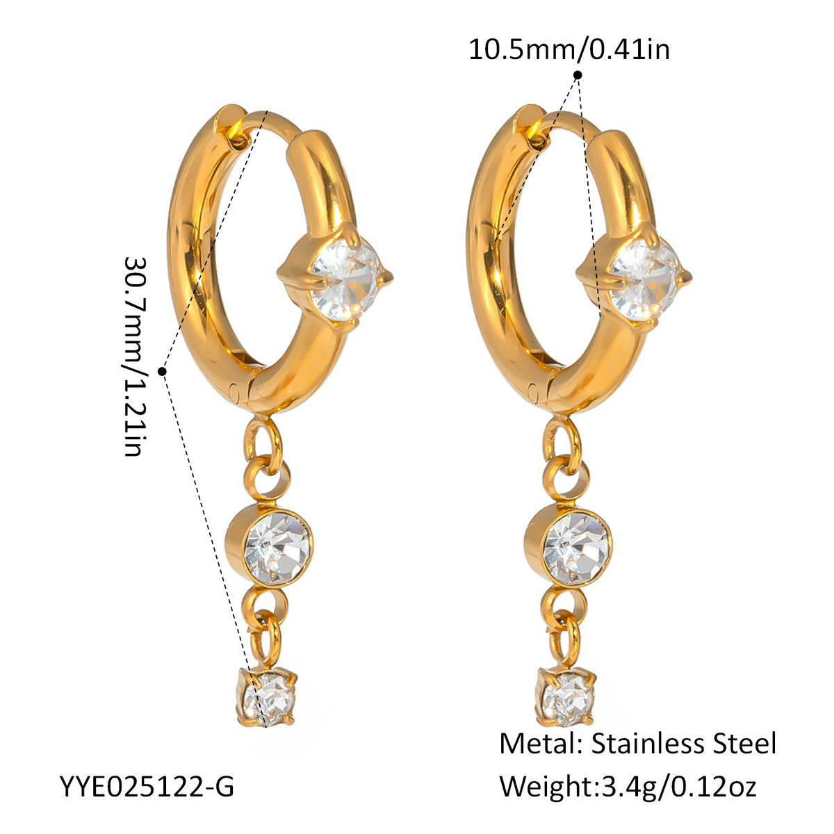 Geometric Tassel Drop Earrings with Diamond Accent
