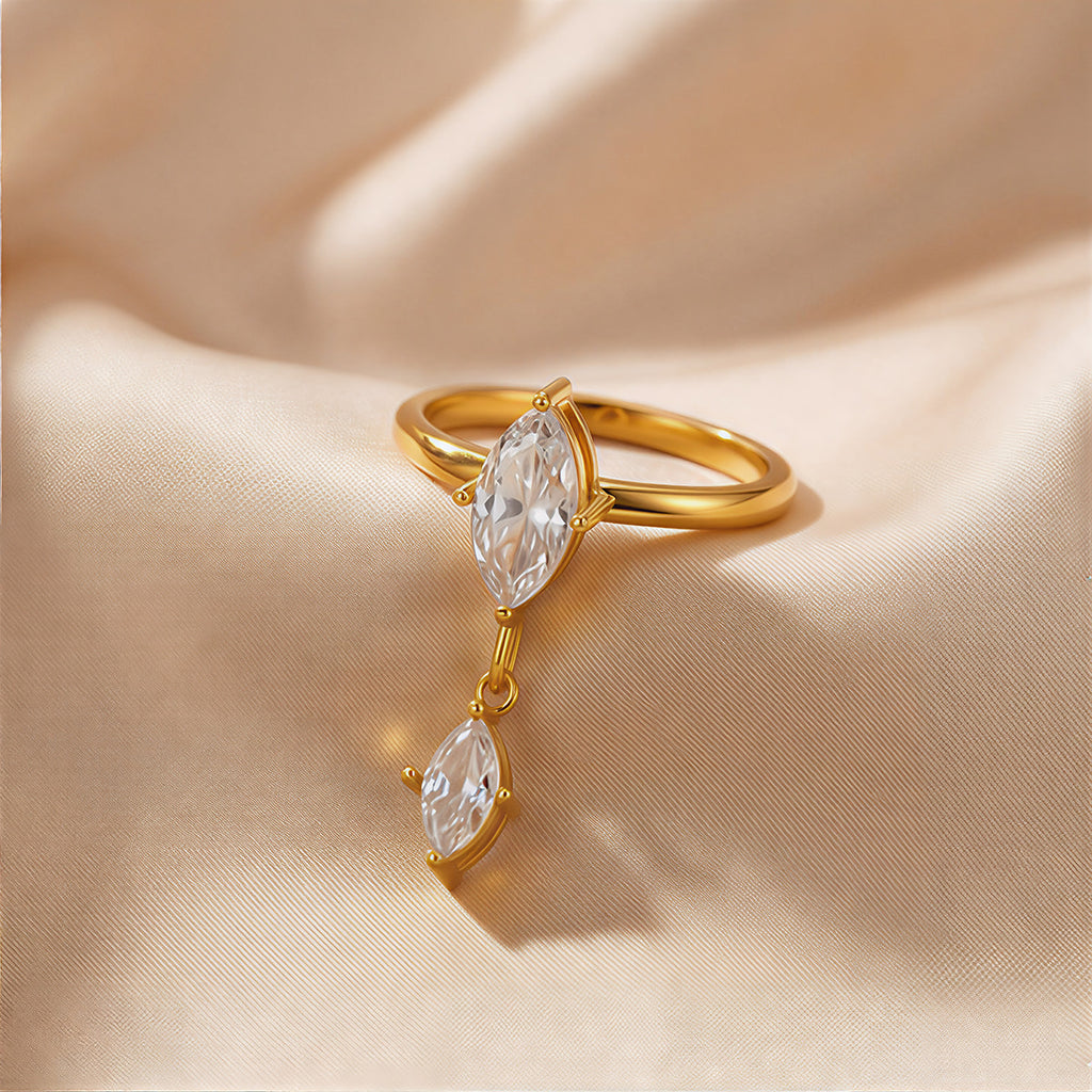 Open Ring Titanium Steel Gold Plated