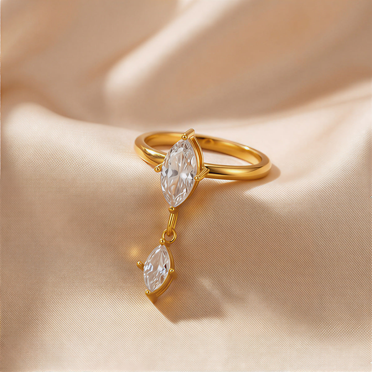 Open Ring Titanium Steel Gold Plated
