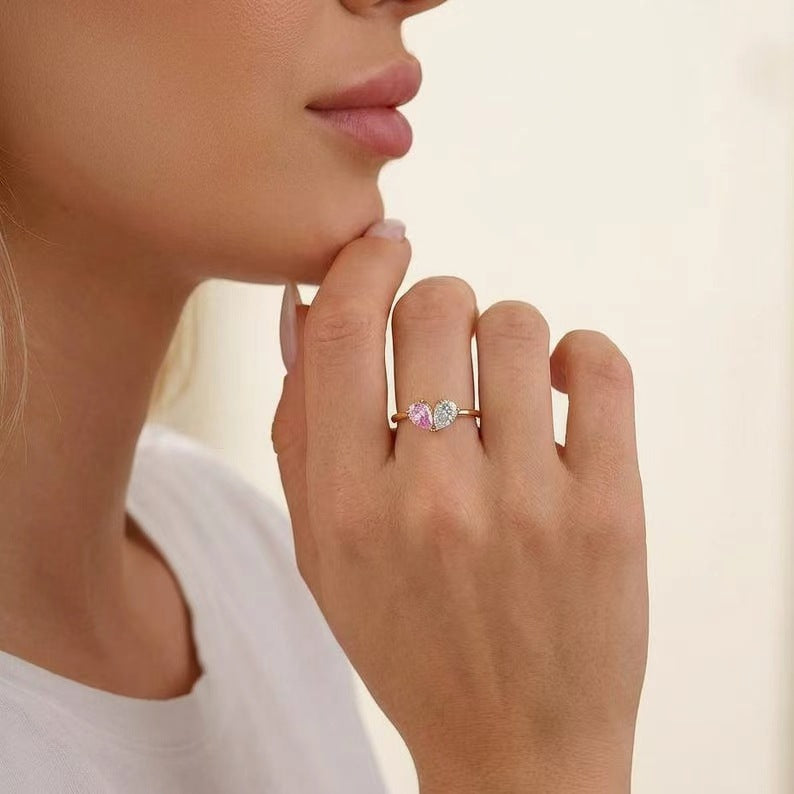Waterdrop Zircon Ring