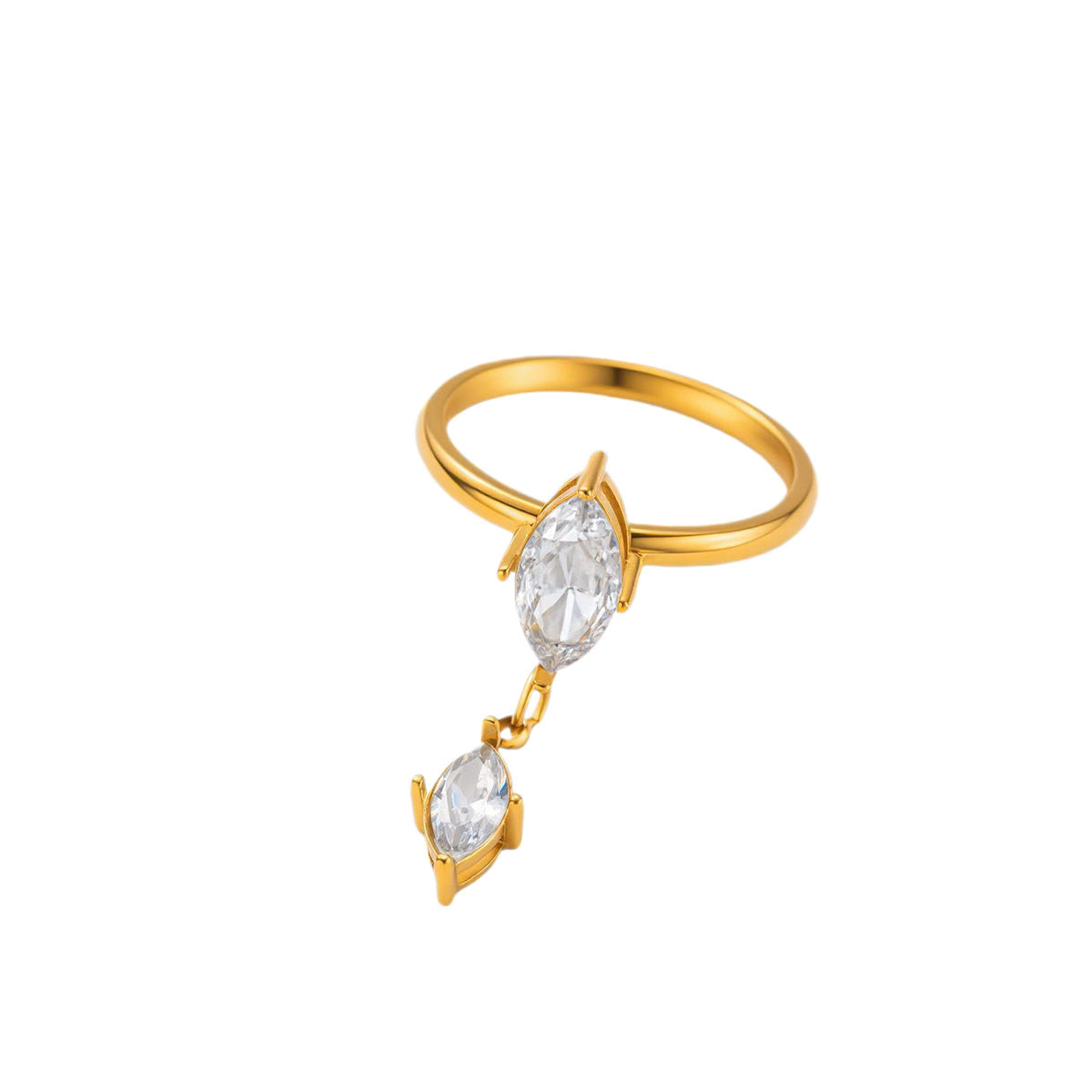 Open Ring Titanium Steel Gold Plated