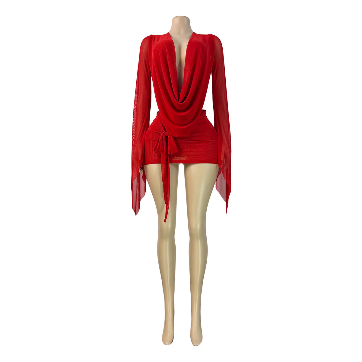 Naomi Open-Back Mesh Dress