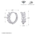Sterling Silver Wheat-Ear Zircon Earrings