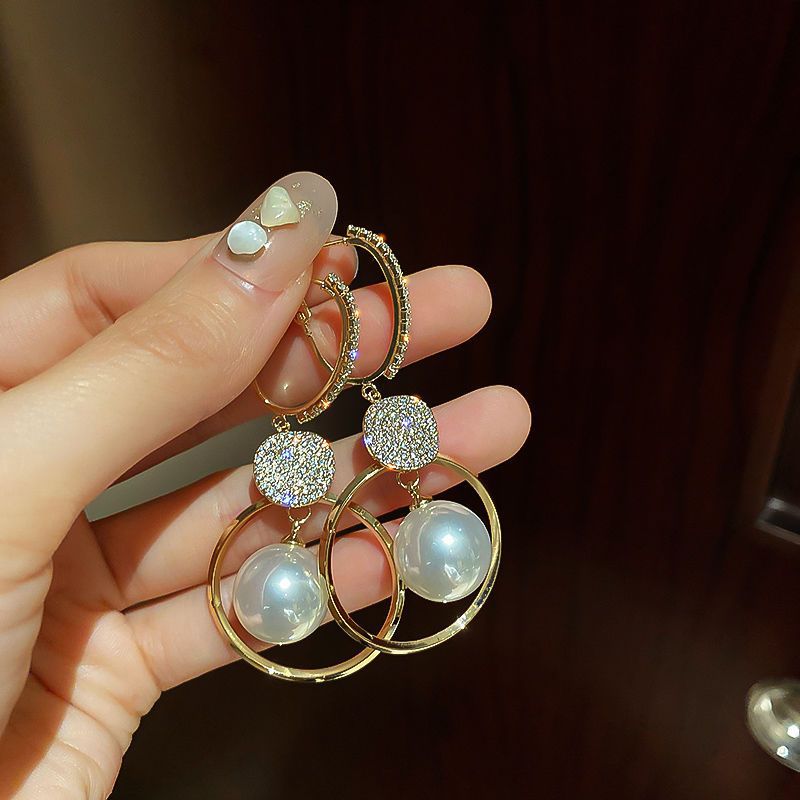 Silver Pearl Drop Earrings