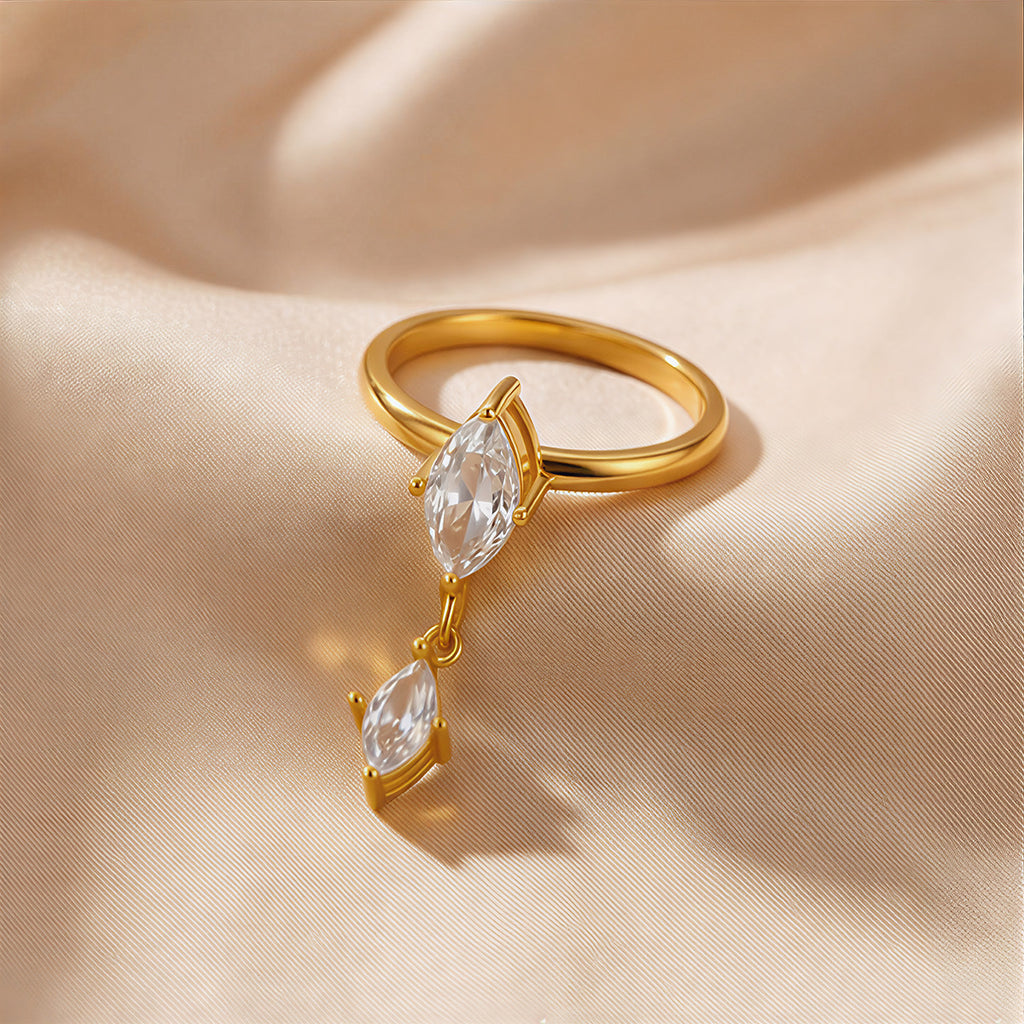 Open Ring Titanium Steel Gold Plated