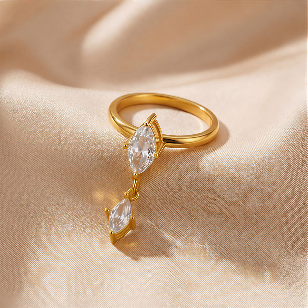 Open Ring Titanium Steel Gold Plated