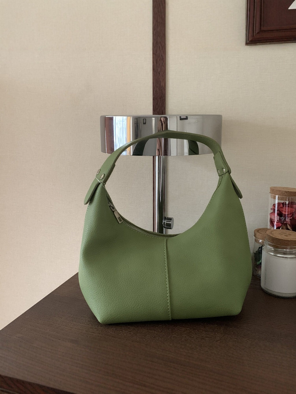 Elara Croc-Texture Handbag