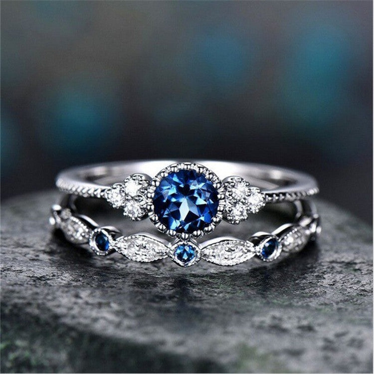 Emerald zircon ring
