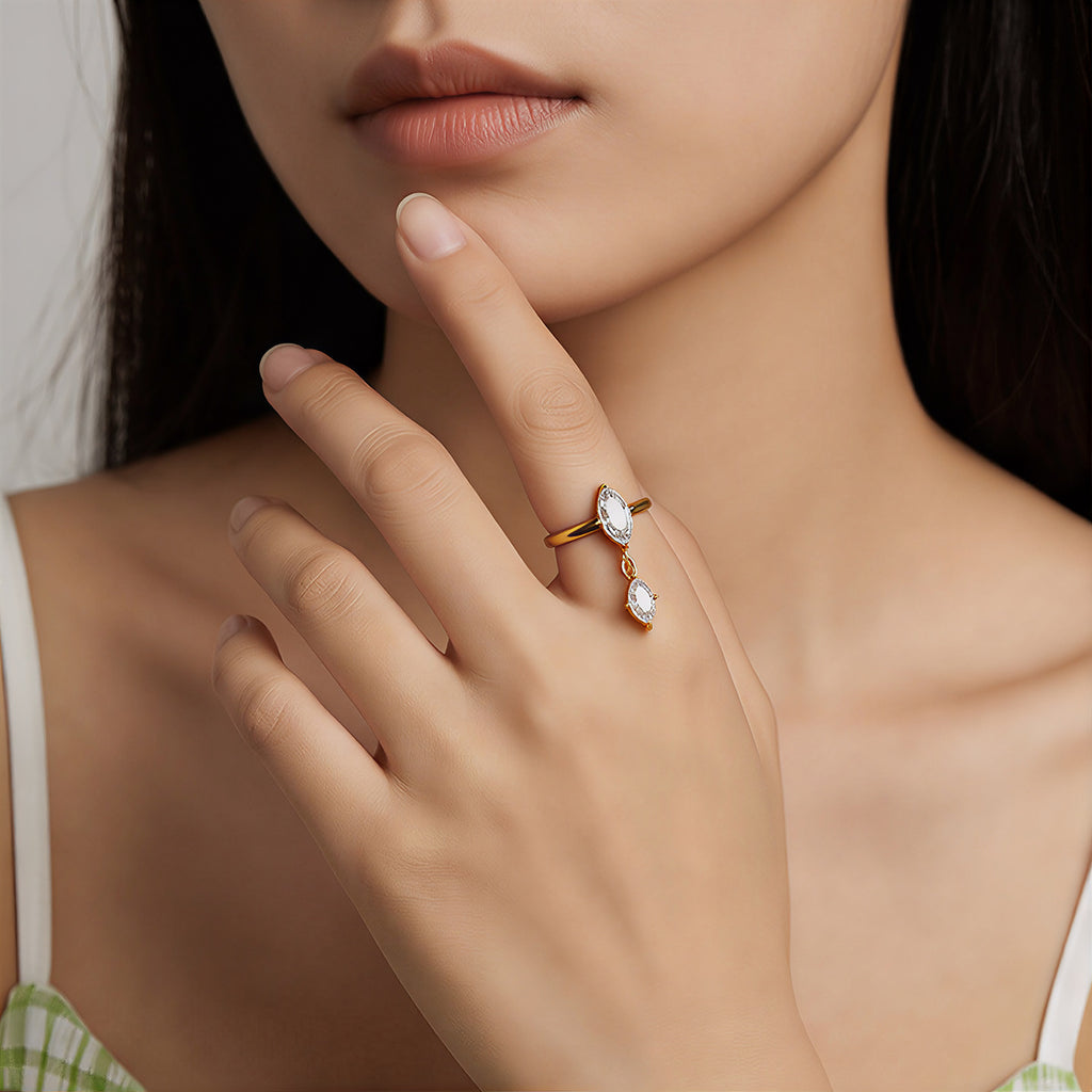 Open Ring Titanium Steel Gold Plated