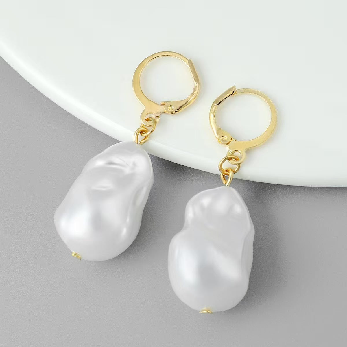 Irregular Baroque Pearl Earrings