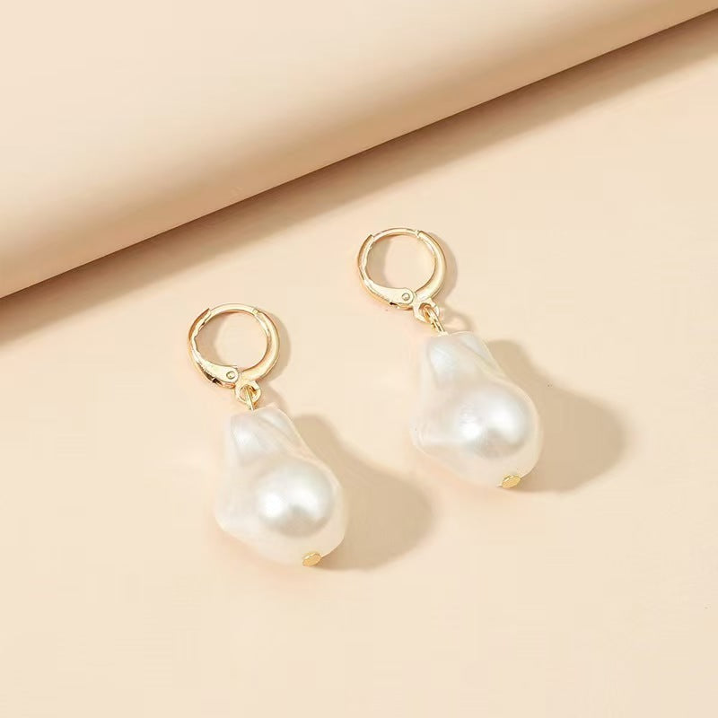 Irregular Baroque Pearl Earrings