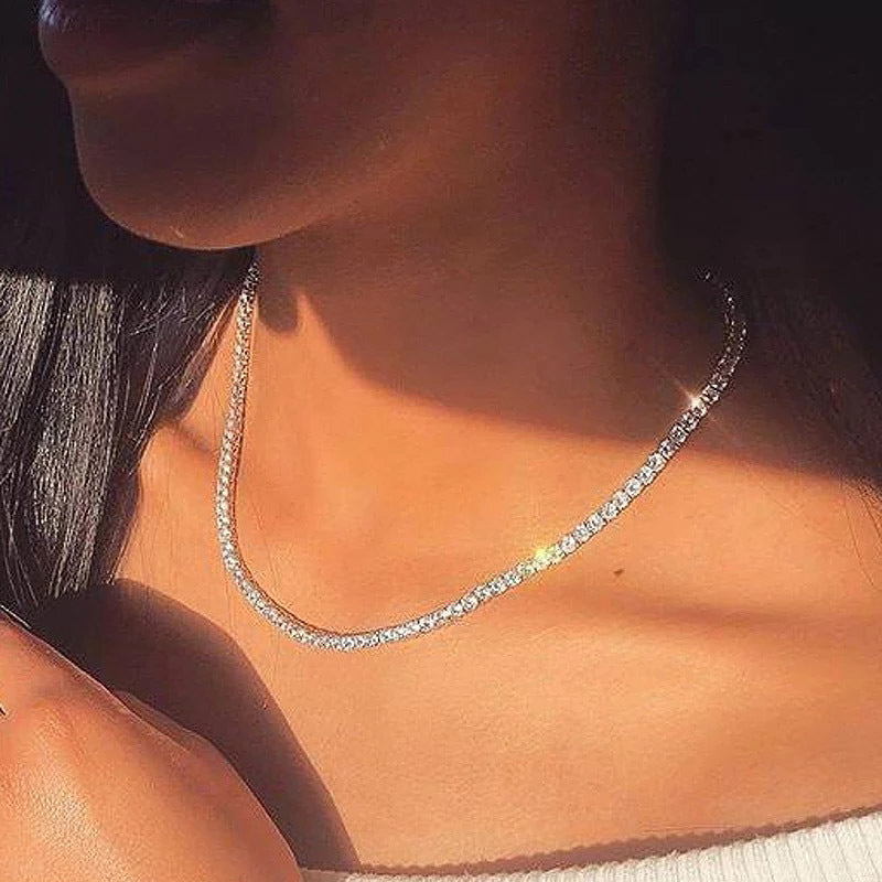 Sparkling Rhinestone Collar Necklace