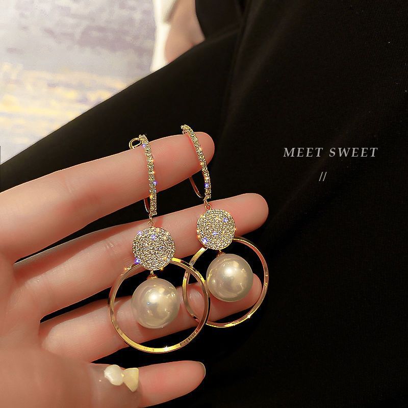 Silver Pearl Drop Earrings
