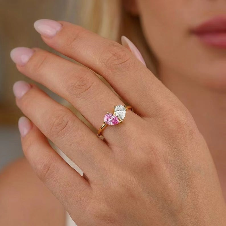 Waterdrop Zircon Ring