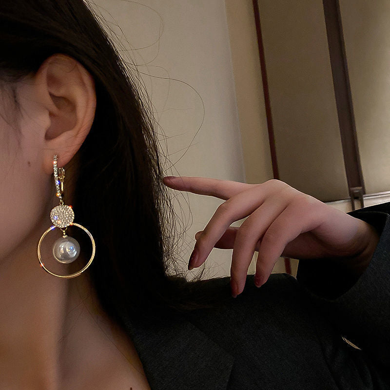 Silver Pearl Drop Earrings