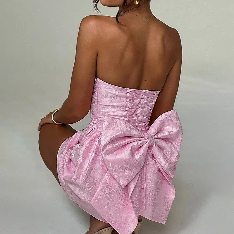 Amélie Bow Jacquard Dress