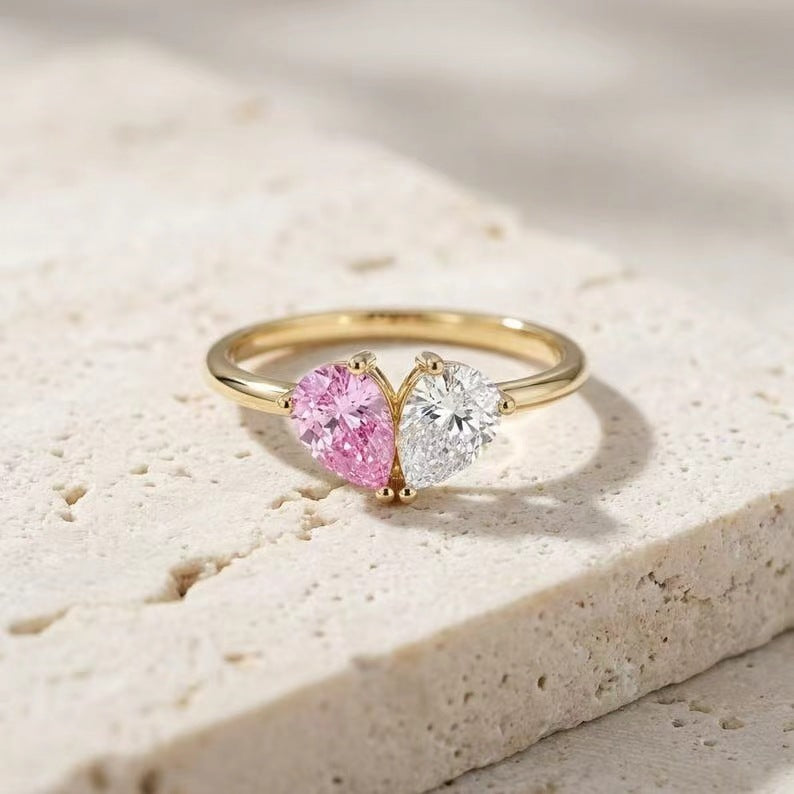 Waterdrop Zircon Ring