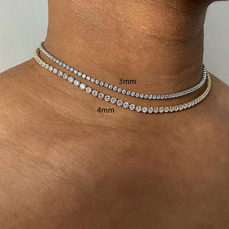 Sparkling Rhinestone Collar Necklace