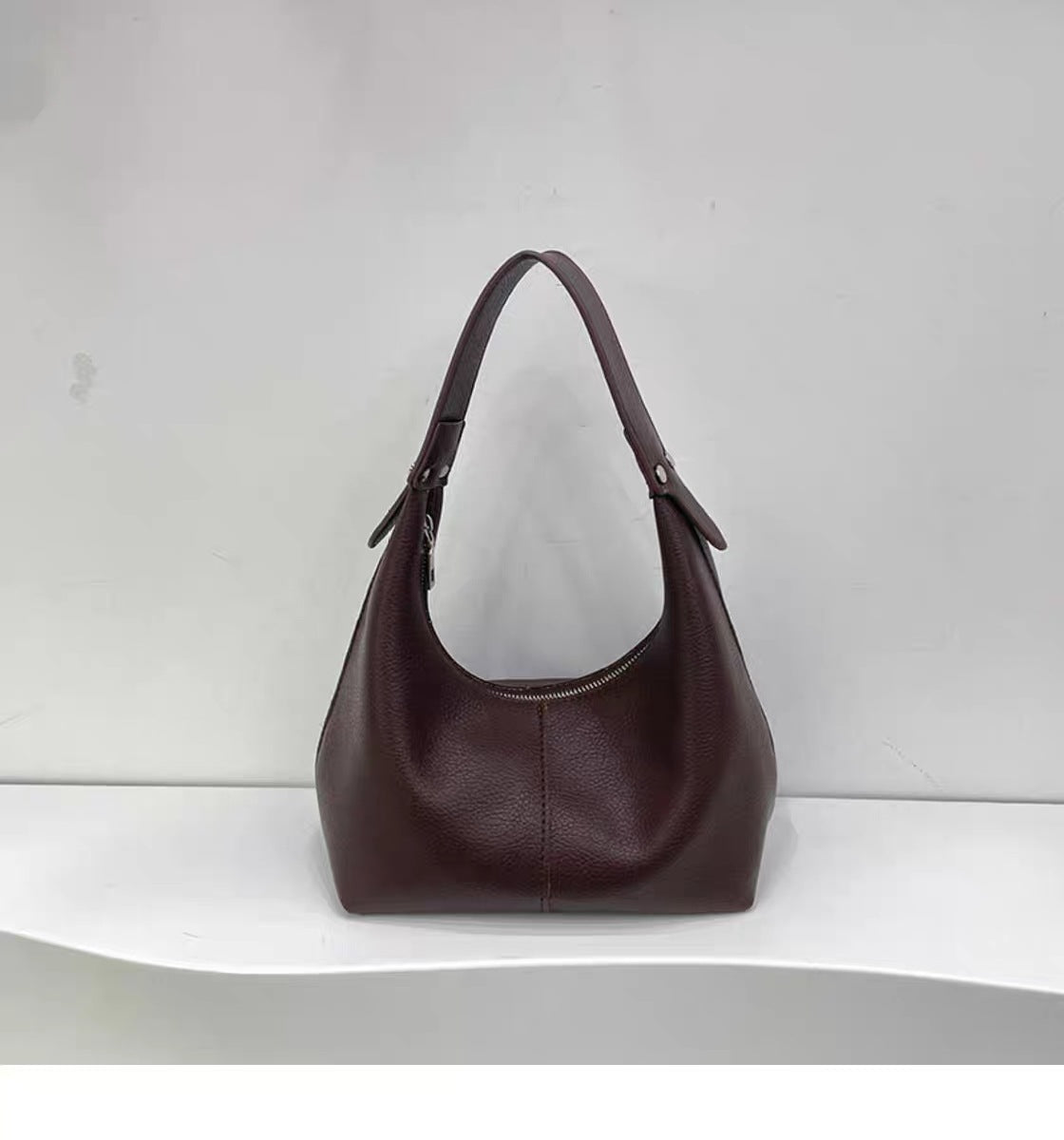 Elara Croc-Texture Handbag