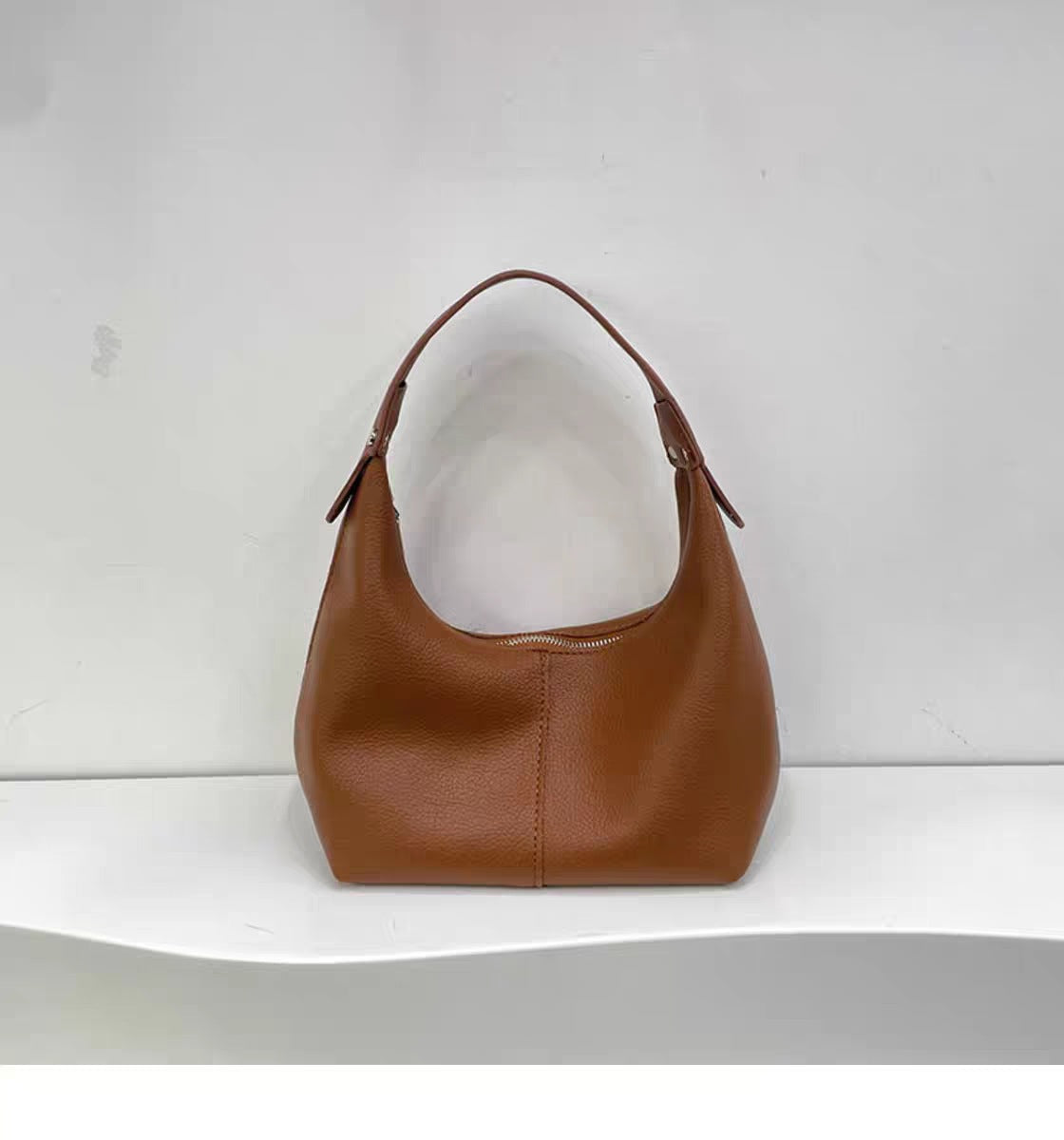 Elara Croc-Texture Handbag