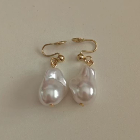 Irregular Baroque Pearl Earrings