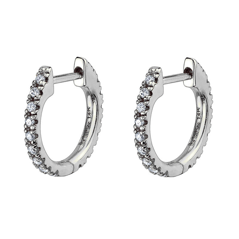 Gold-Tone Geometric Zircon Earrings