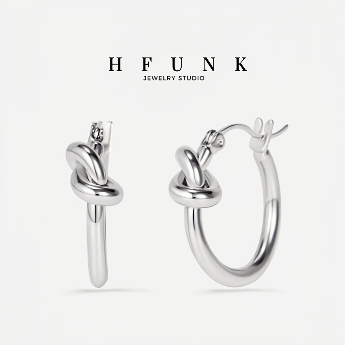 Geometric Knot Hoop Earrings