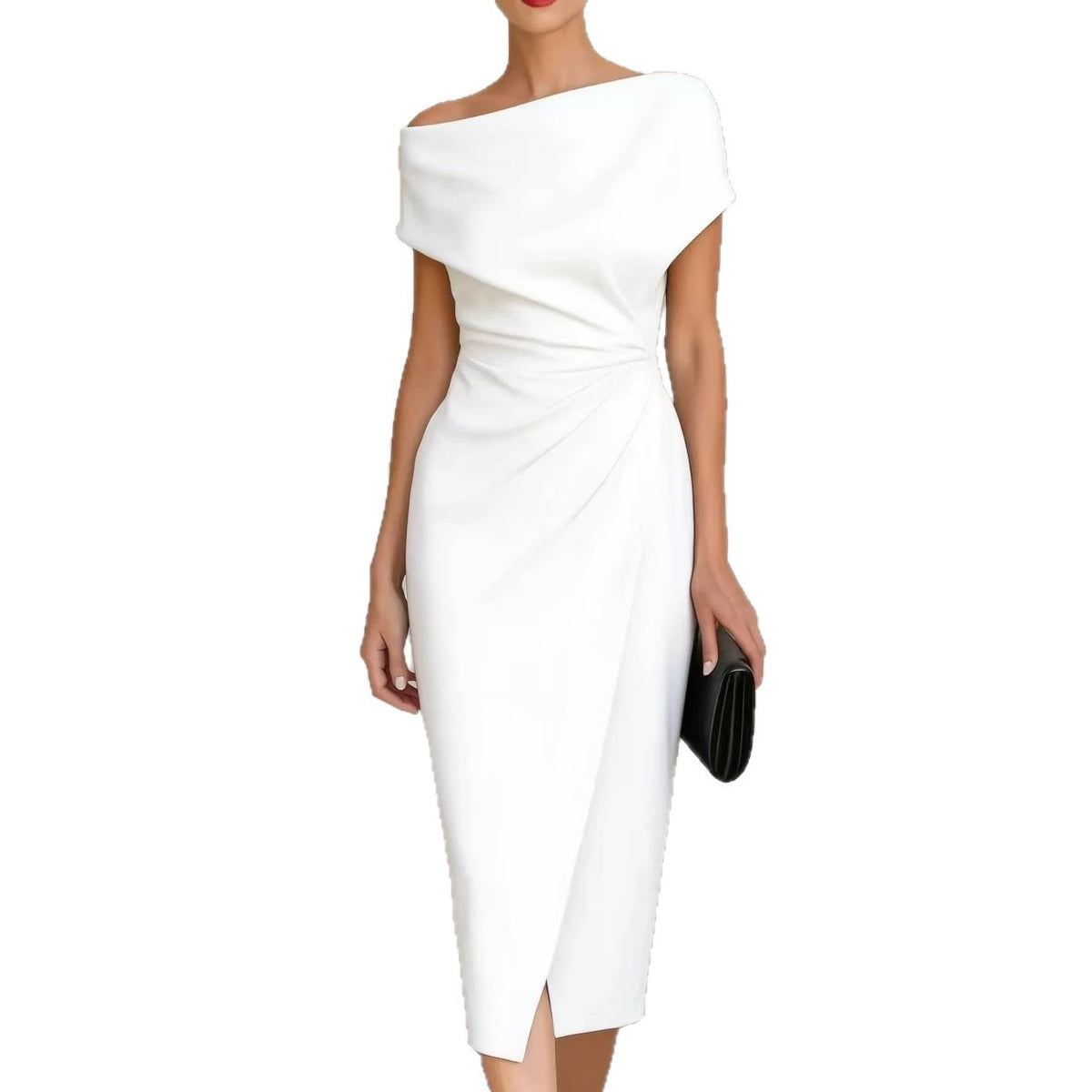 Isabelle Off-Shoulder Pleated Dress