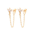 Floral Design Gold Plated Earrings