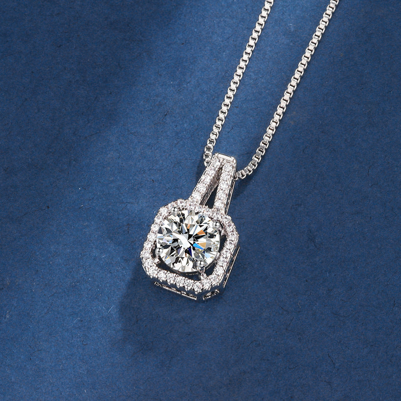 Luxury Square Zircon Ring Earrings Necklace Set