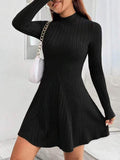 Elena Sculpted Long-Sleeve Dress