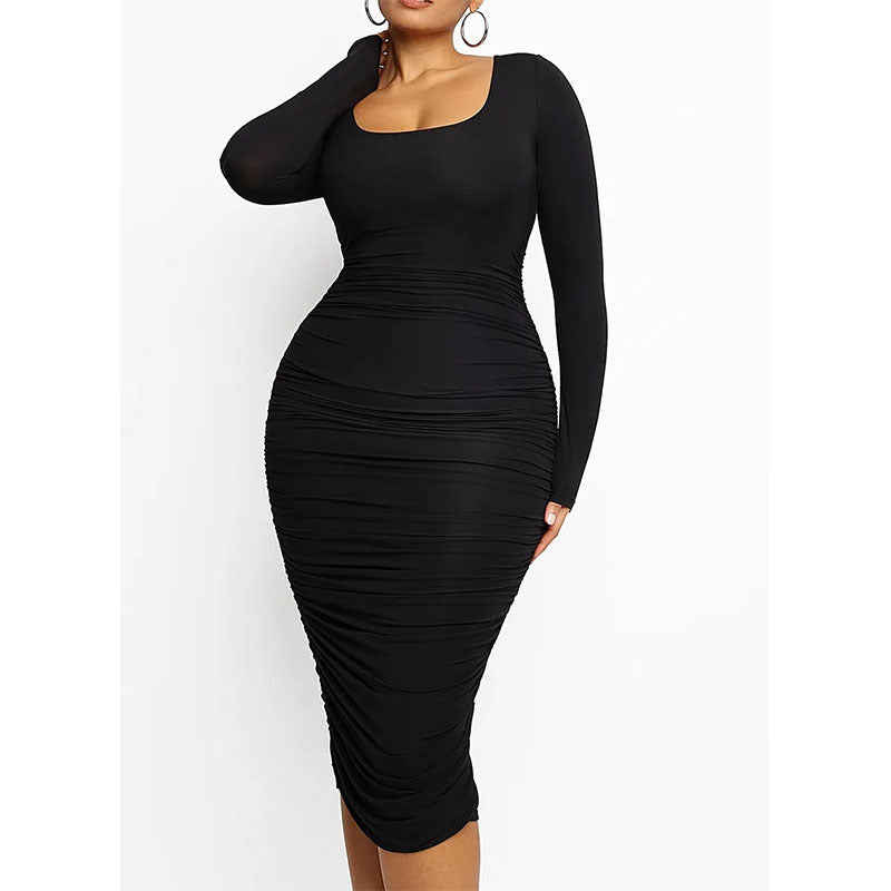 Isabella Square-Neck Dress