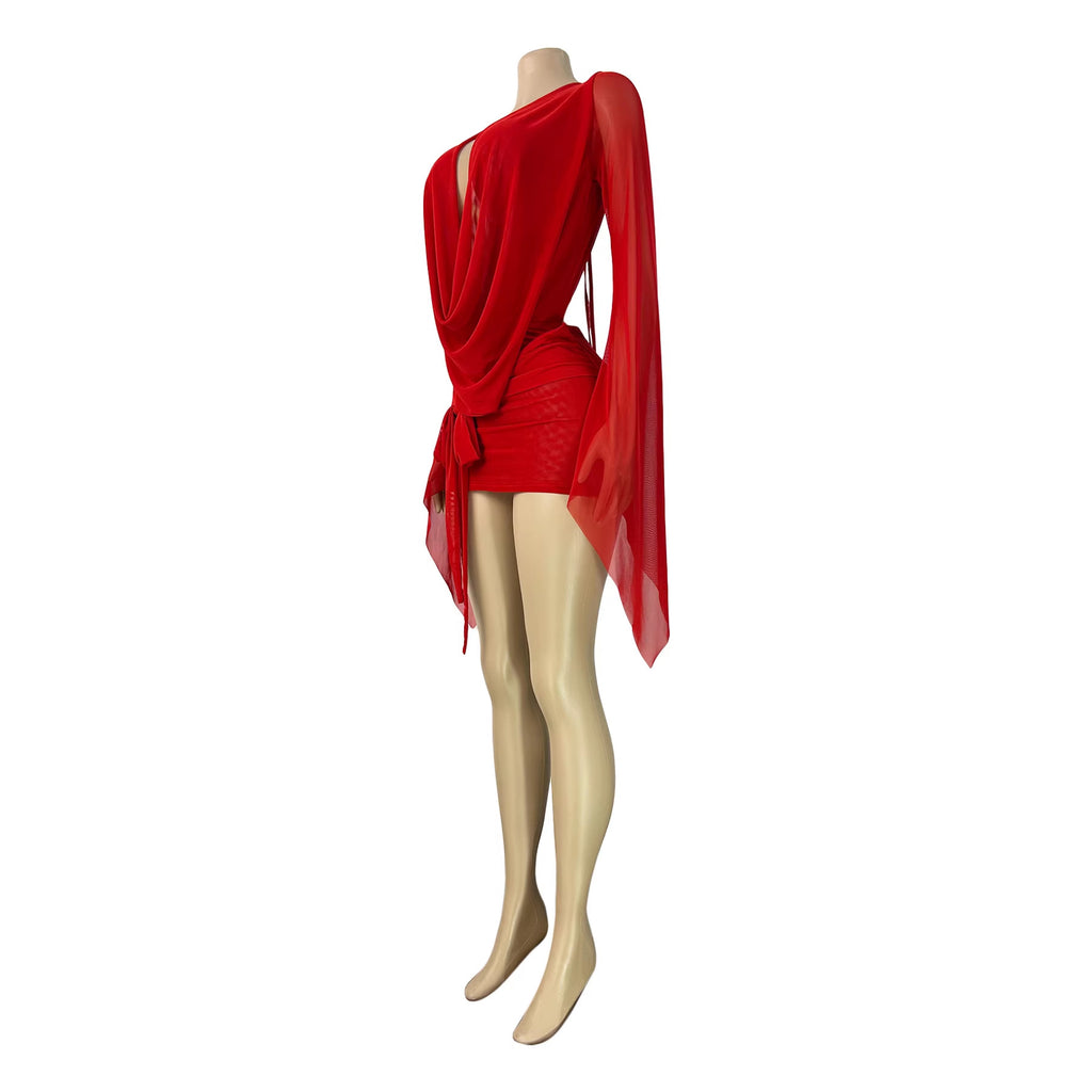 Naomi Open-Back Mesh Dress