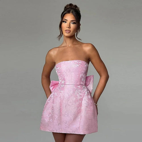 Amélie Bow Jacquard Dress