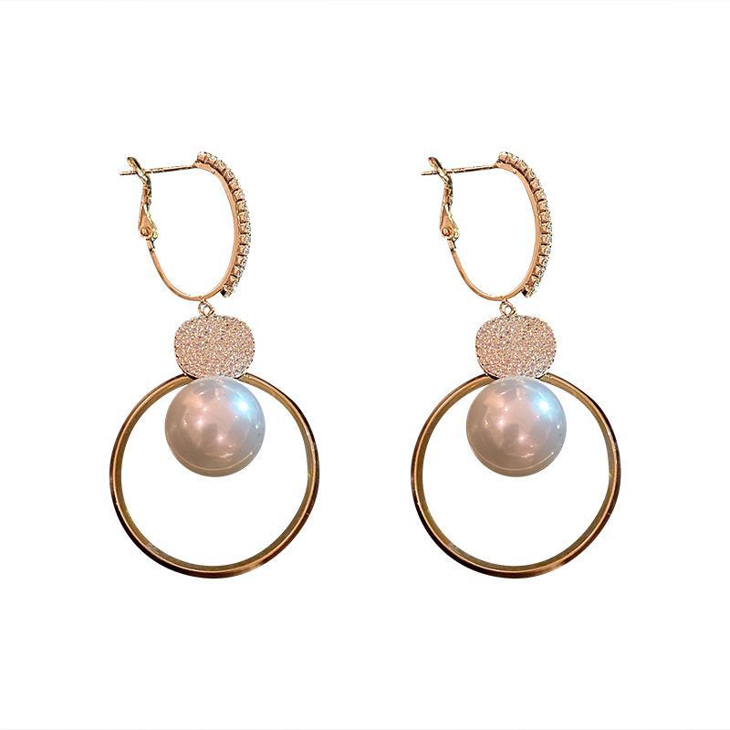 Silver Pearl Drop Earrings