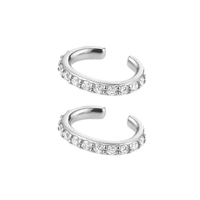 Gold-Tone Geometric Zircon Earrings