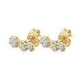 Gold Plated Zircon Geometric Earrings