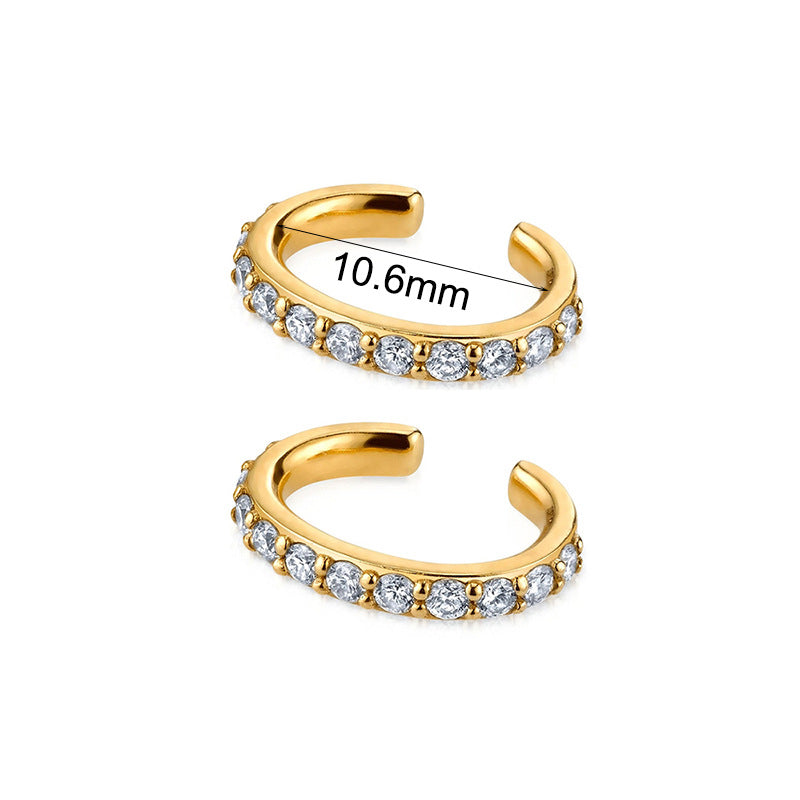 Gold Plated Zircon Geometric Earrings